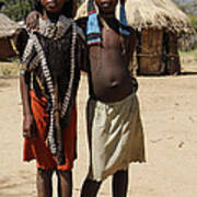 Ethiopia-south Brother And Sister Art Print