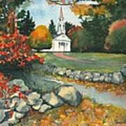 Fall At Martha-mary Chapel - Sudbury Art Print