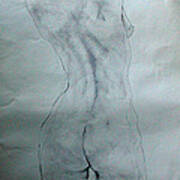 Female Nude 1166 Art Print