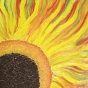 Flaming Sunflower Art Print