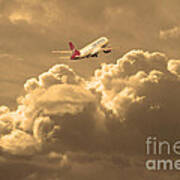Fly Me To The Moon . Partial Sepia Art Print