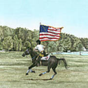 Flying The Colors At A Gallup Art Print