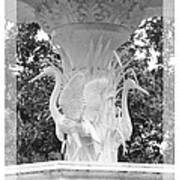 Forsyth Fountain - Black And White 4 Art Print