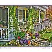 Front Porch In Fall Art Print