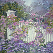 Garden Gate Roses Art Print
