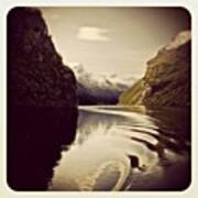 Geirangerfjord, Norway #norway #sepia Art Print