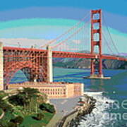 Golden Gate Bridge Bay Side Art Print