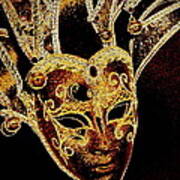 Golden Mask Art Print