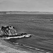 Goscar Rock Tenby Mono Art Print