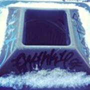 #graffiti #tags #stpaul #minnesota #snow Art Print