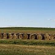 Hay Rolls Big Sky Art Print