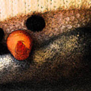 Hobo Snowman Closeup Ii Art Print