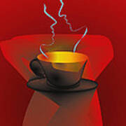 Hot Coffee Art Print
