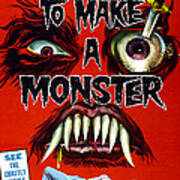 How To Make A Monster, 1-sheet Poster Art Print