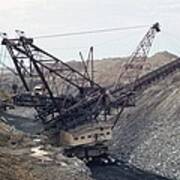 Huge Strip Mining Machinery Consuming Art Print