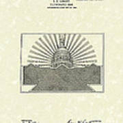 Illuminated Sign Design 1907 Patent Art Art Print