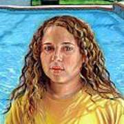 Jeannie At The Pool Art Print