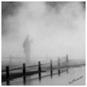 Literally In A Fog...can You See Him? Art Print