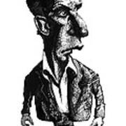 Ludwig Wittgenstein, Caricature Art Print