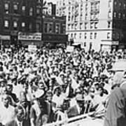 Malcolm X, Speaking To An Outdoor Rally Art Print