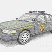 Maryland State Police Car 2012 Art Print