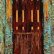 Mini Aqua Mexican Doorway Art Print