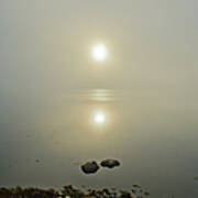 Misty Sunrise On The Loch Art Print