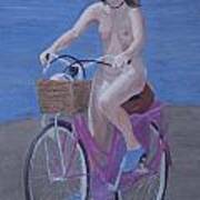 Nature Girl Cyclist Art Print