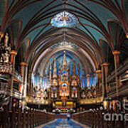 Notre Dame Basilica Inside Montreal Art Print