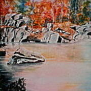 October On The Little Wolf River Art Print