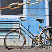 Old And Broken Bicycle Left Alone Art Print