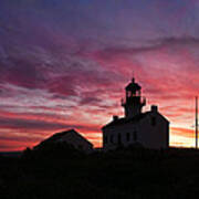 Old Point Loma Lighthouse Sunset Art Print