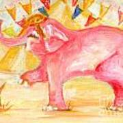 Pink Elephant Circus Art Print