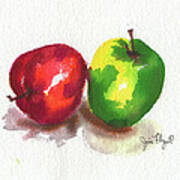 Red Green Apples Art Print