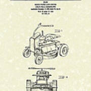 Riding Power Lawn Mower Patent Art Art Print