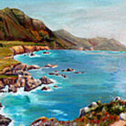 Rocky Point At Big Sur Art Print