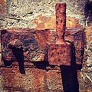 Rusty Old Hinge Art Print