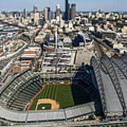 Safeco Field From Air Art Print