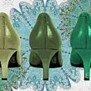 Shoes In Shades Of Green Art Print