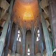 Skylight At Gaudi Cathedral Art Print