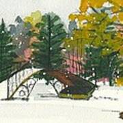 Snowtober In Elm Park Art Print