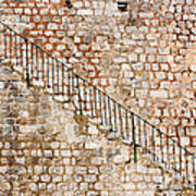 Stairway Up To The Top Of The Ancient Dubrovnik Wall Art Print