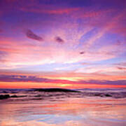 Stockton Beach Sunset Art Print