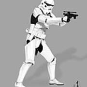 Storm Trooper Digital Drawing Art Print