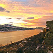 Sunset At Horsetooth Dam Co. Art Print