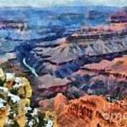 Sunset At Mohave Point At The Grand Canyon Art Print