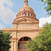 Texas State Capitol Building Front Entrance Art Print