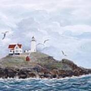 The Nubble Light Art Print