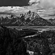 The Tetons - Il Bw Art Print