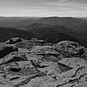 The View North From Mount Marcy Black And White One Art Print